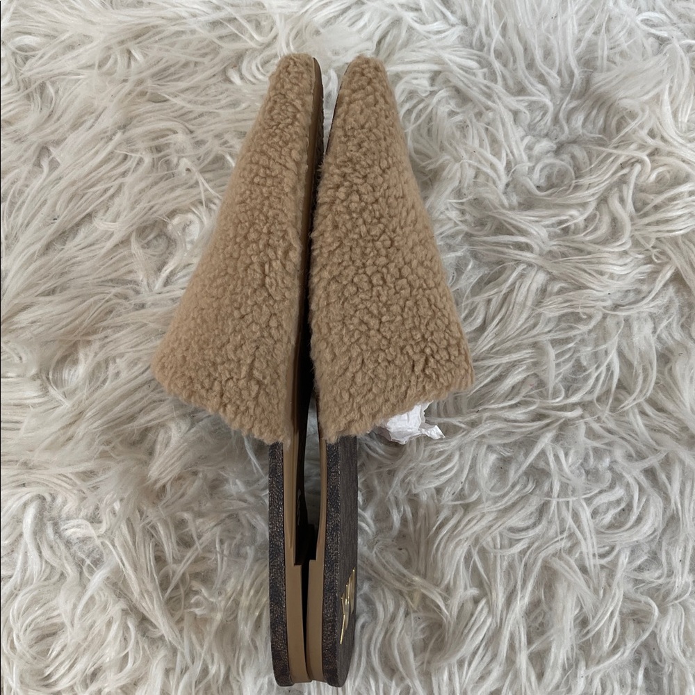 MICHAEL MICHAEL KORS Renee Pointed Toe Slip On Faux Fur Mule Slippers Shoes 10 - Picture 10 of 13